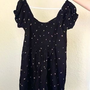 BP. black romper with roses